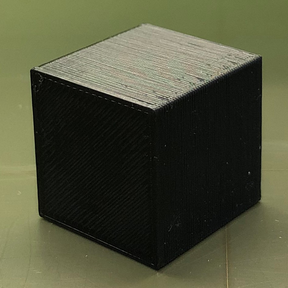3d filament sample - black cube