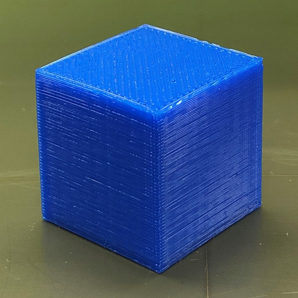 3d filament sample - blue cube