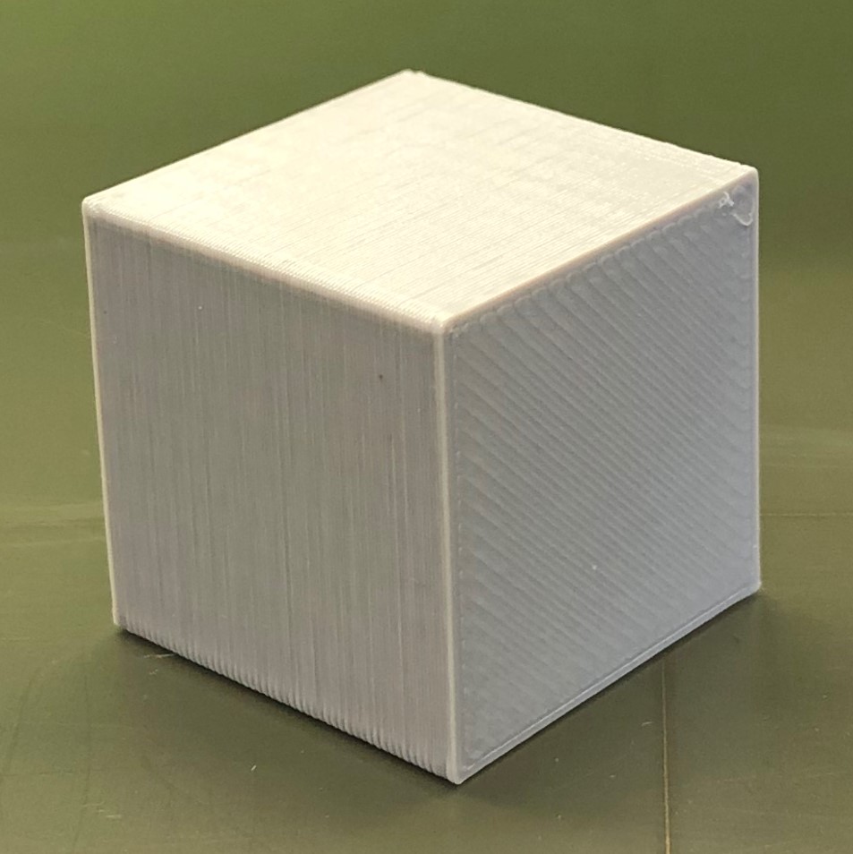 3d filament sample - gray cube