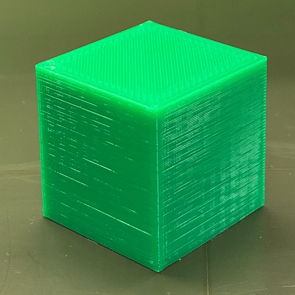 3d filament sample - green cube