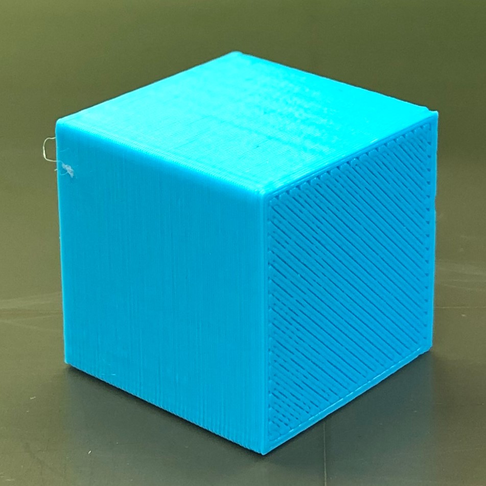 3d filament sample - light cyan cube