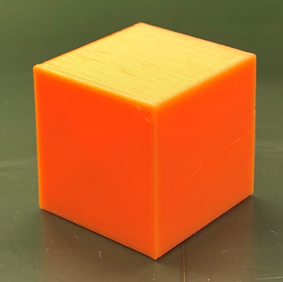3d filament sample - orange cube