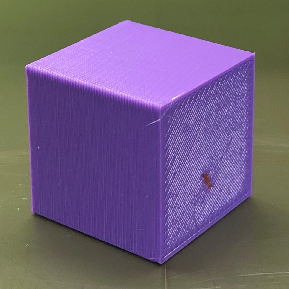 3d filament sample - purple cube