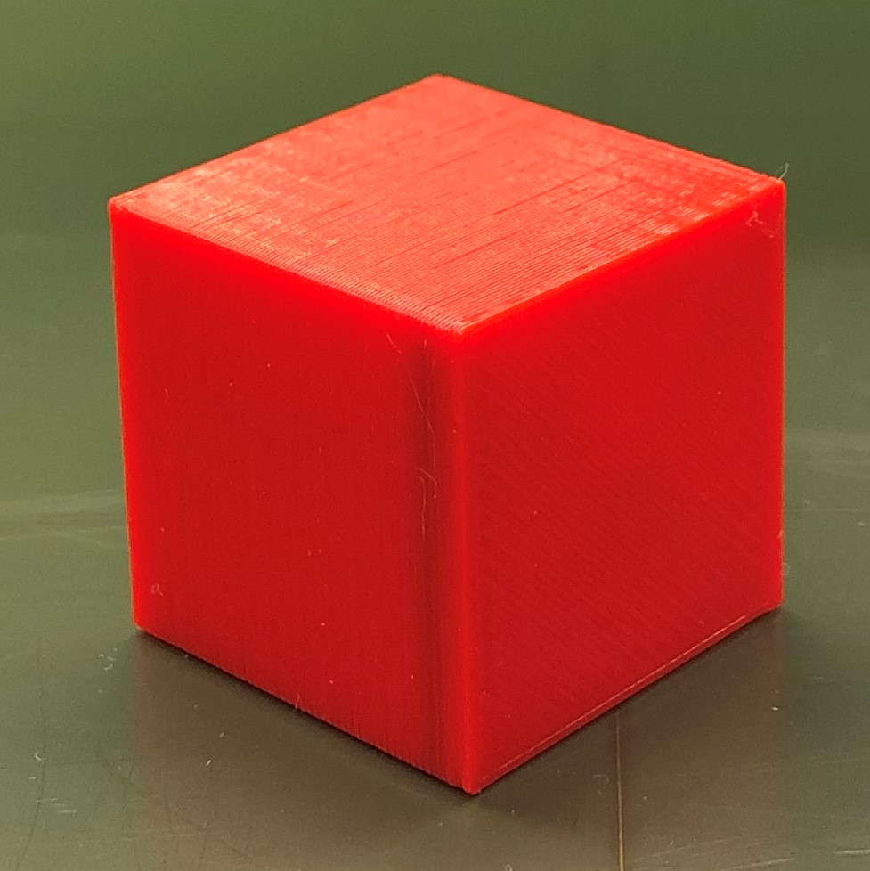 3d filament sample - red cube